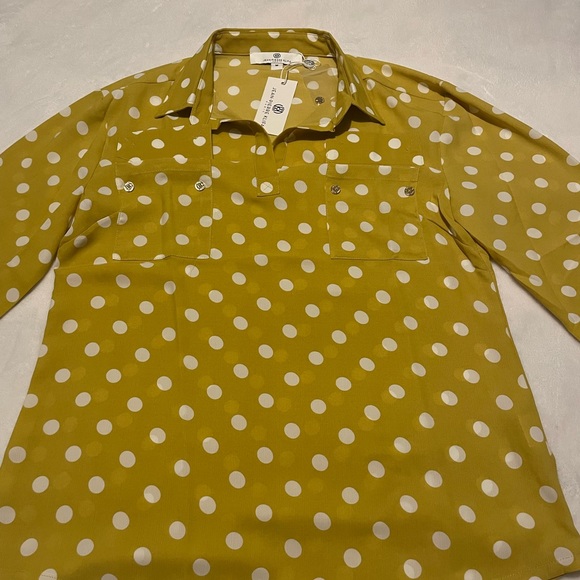Jean-Pierre Klifa(Paris)Mustard yellow w/Polka dots new w/ tags Negatiable price - Picture 2 of 5